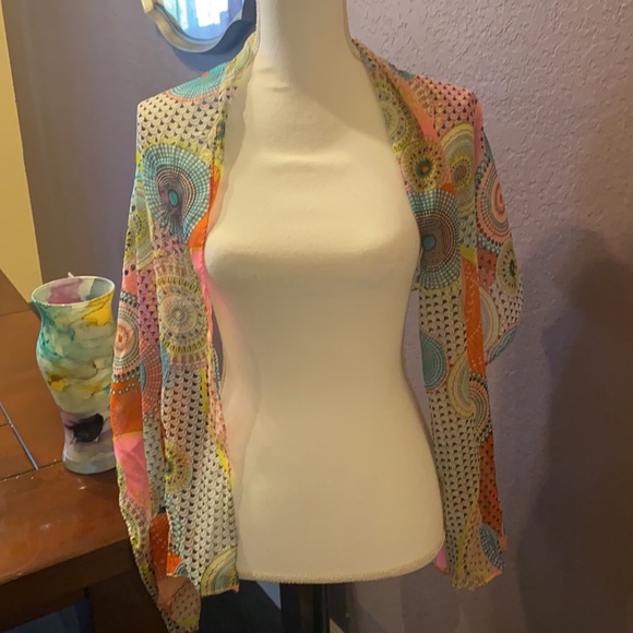 3/$20 Amazing multicolored sheer mandala scarf! - Picture 12 of 16